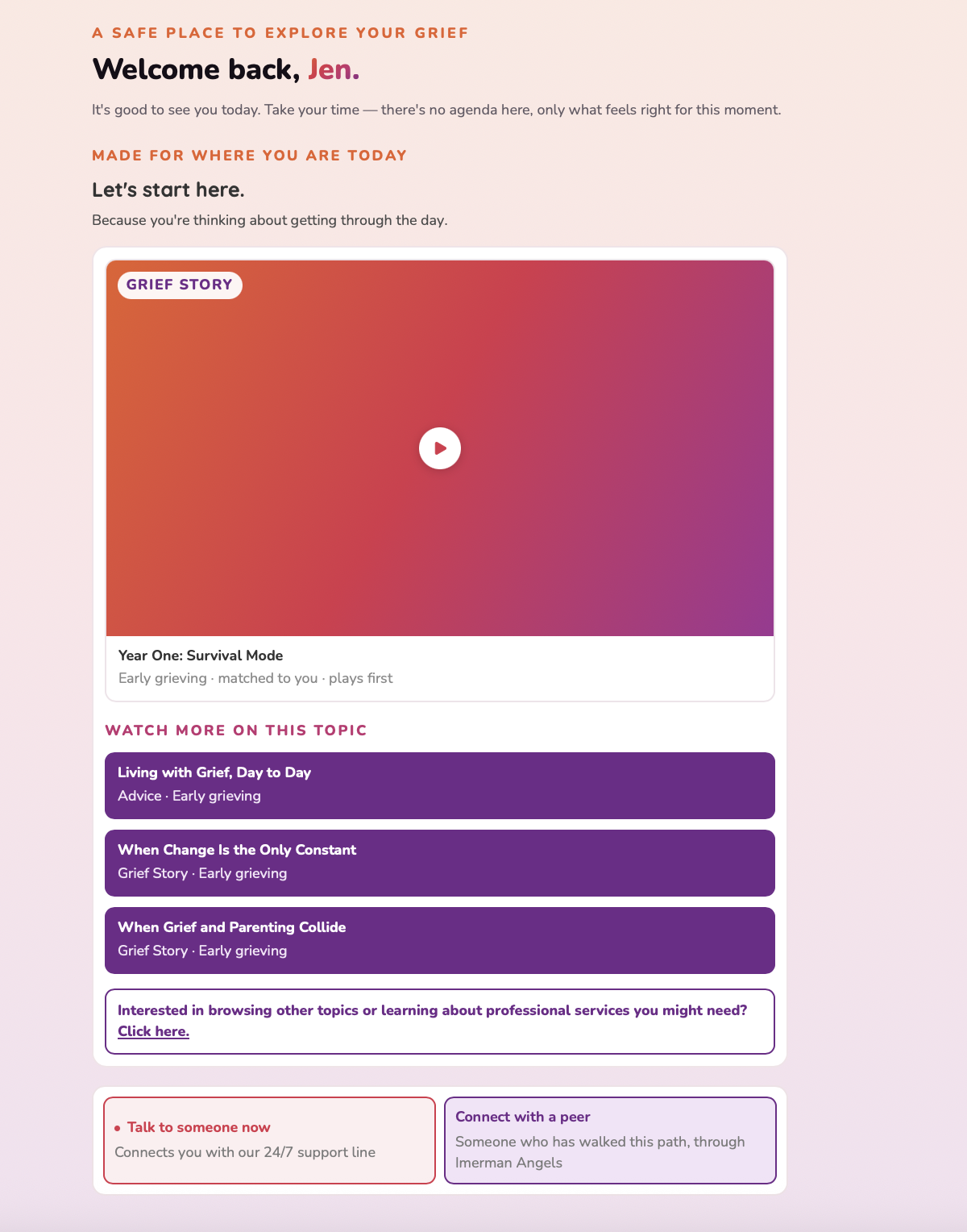 Personalized recommended content screen